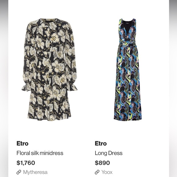 ETRO Floral Silk Mini Dress size 44 fits an 8 or 10 Like New - Picture 1 of 15